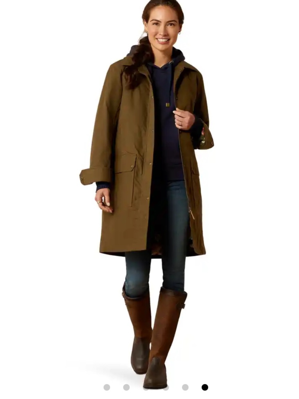 Ariat Women's Cloverfield Trench Coat - Olive Green